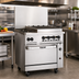 Thumbnail image #2 for Vulcan Endurance 36-Inch Natural Gas Restaurant Range with 2 Open Burners, 24-Inch Charbroiler, and Convection Oven