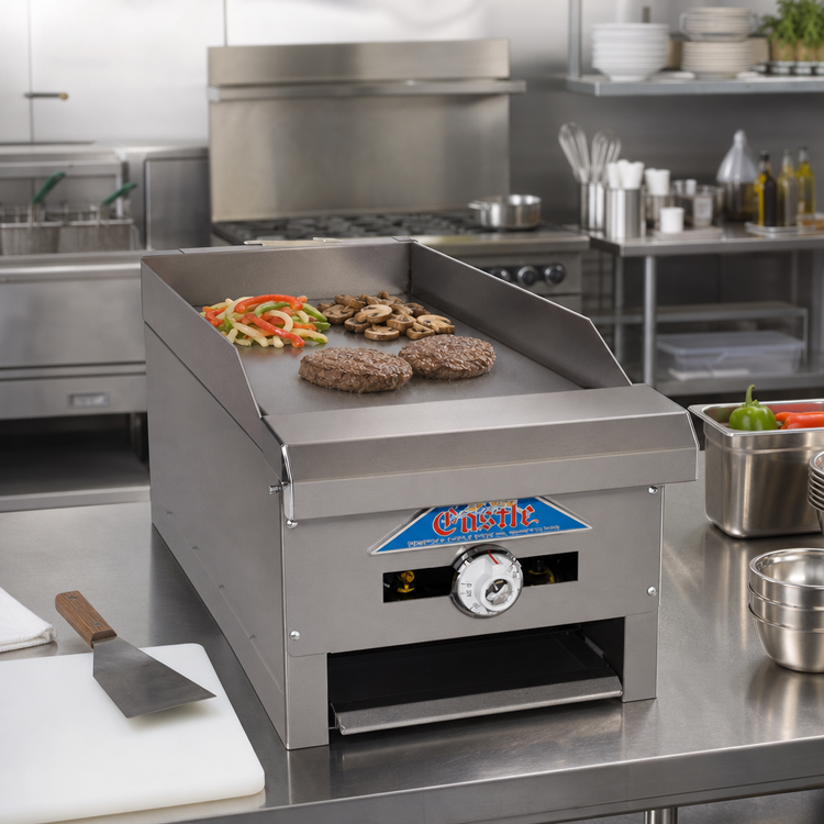 Product image #2 for Comstock-Castle EG12-T Countertop Gas Griddle with 12-Inch x 20-Inch 5/8-Inch Polished Steel Plate