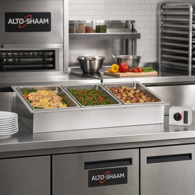 Product image #2 for Alto-Shaam Halo Heat Waterless 3-Well Drop-In Electric Hot Food Well Unit, Full-Size 12 x 20 Pan Capacity