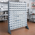 Thumbnail image #2 for Quantum Single-Sided Rail Rack Storage System with 12 Rails and 96 Clear QUS220 Bins