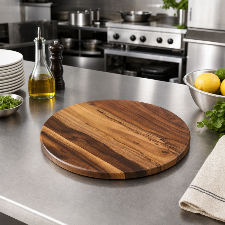 Product image #2 for Naturals Round Acacia Melamine Serving Board, 13-1/2 Inch Diameter