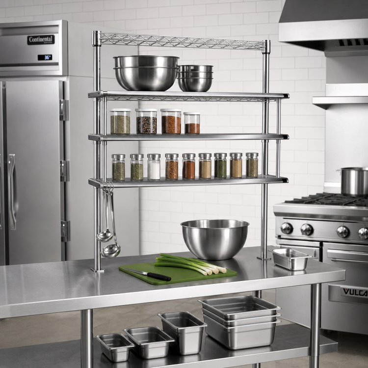 Product image #2 for Flex-Master 30-Inch Chrome Table-Mount Wire Shelving Post for Overshelves
