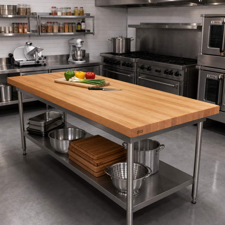 Product image #2 for John Boos Appalachian 60-Inch x 30-Inch Red Oak Edge Grain Island Countertop
