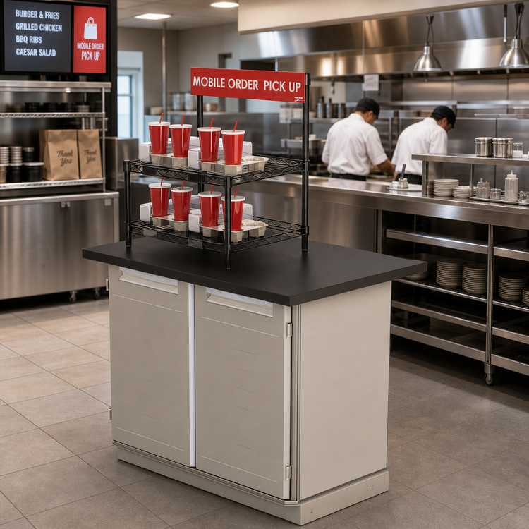 Product image #2 for Metro2Go Countertop To-Go Order Pick-Up Station with Sign and 2 Shelves
