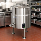 Thumbnail image #2 for Cleveland Range KEL25 25-Gallon Self-Contained Electric Steam Kettle, Tri-Leg Base, 2/3 Steam Jacket, 316 Stainless Steel Liner