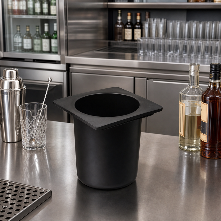 Product image #2 for Bar Maid Round Black Polyethylene Bottle Well