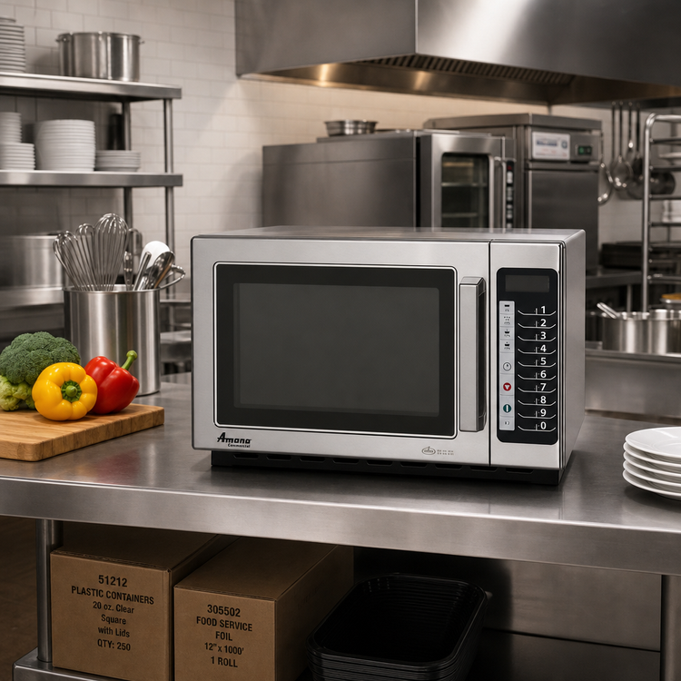 Product image #2 for Amana Commercial Medium Volume 1000 Watt 1.2 Cu. Ft. Countertop Microwave Oven