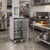 Thumbnail image #2 for FWE Half-Height Non-Heated Enclosed Universal Pan Transport Cabinet with 7 Adjustable Slides