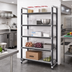 Thumbnail image #2 for Cambro Camshelving Elements XTRA 5-Tier Solid Stationary Starter Unit, 21 x 54 x 84 Inches, Speckled Gray
