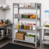Thumbnail image #3 for Cambro Camshelving Premium 4-Tier Stationary Starter Unit, 54 x 21 x 72 Inches, 3 Vented + 1 Solid Shelf Plates, Speckled Gray