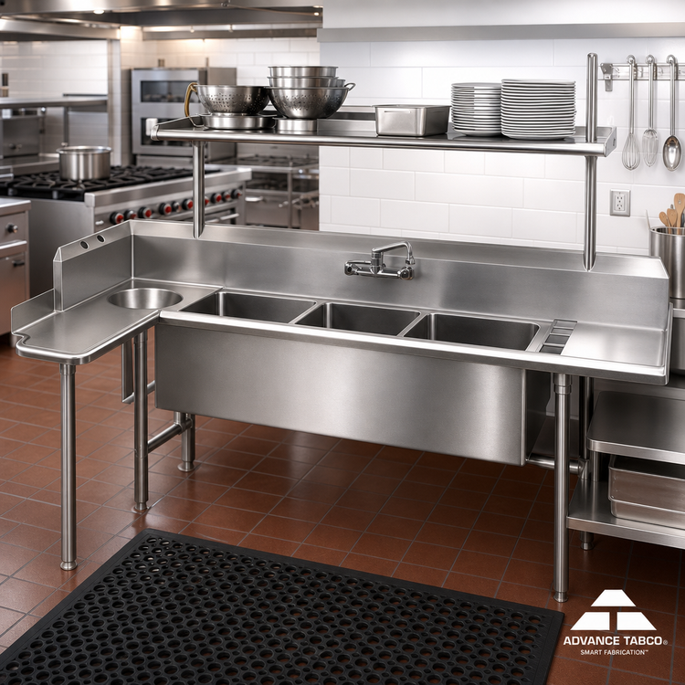 Product image #2 for Advance Tabco Stainless Steel Sink Bowl Apron