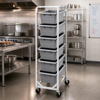 Thumbnail image #3 for Channel Manufacturing Lifetime Tough AXD504L Extra Heavy-Duty Aluminum 4-Lug End-Load Rack with 5-Inch Swivel Casters