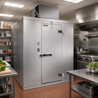 Thumbnail image #2 for Kolpak Polar-Pak P7-1206-CT Indoor Walk-In Cooler, 12' x 6' x 7' 6", Top-Mounted Self-Contained Refrigeration, Included Floor, Galvalume