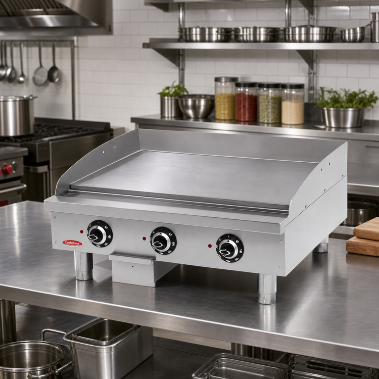 Product image #2 for 48-Inch Electric Thermostatic Countertop Griddle with Stainless Steel Construction