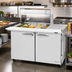Thumbnail image #2 for Turbo Air PRO Series 48-Inch 2-Section Refrigerated Sandwich/Salad Mega Prep Table with Clear Lid