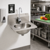 Thumbnail image #2 for Eagle Group Wall-Mounted Hand Sink with Battery-Powered Electronic Eye Gooseneck Faucet, 304 Stainless Steel