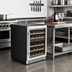 Thumbnail image #2 for Omcan Vinovero 40-Bottle Dual Zone Wine Cooler with Stainless Steel-Framed Hinged Glass Door
