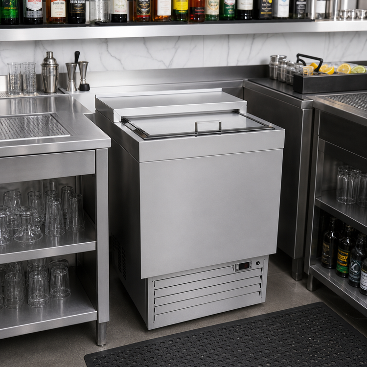 Product image #2 for Glastender MF24-S Underbar Stainless Steel Glass Froster, 24-Inch Wide, Self-Contained