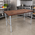 Thumbnail image #2 for John Boos 48 Inch x 24 Inch American Black Walnut Wood Top Work Table with Galvanized Legs