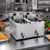 Thumbnail image #2 for Vollrath Countertop Double-Well Electric Deep Fryer, 15 lb, Stainless Steel, 208-240V