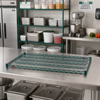 Thumbnail image #3 for Metro Super Erecta 3048NK3 Super Wide Wire Shelf, 48 x 30 Inch, Green Epoxy-Coated with Antimicrobial Protection