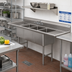 Thumbnail image #2 for Advance Tabco 3-Compartment Fabricated Sink with 24-Inch Left and Right Drainboards, 20 x 30 x 14-Inch Bowls