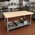 Thumbnail image #2 for BK Resources 60 Inch x 36 Inch Hard Maple Top Work Table with Galvanized Undershelf