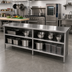 Thumbnail image #2 for John Boos Open Front Enclosed Base Stainless Steel Work Table, 108 x 30 Inches