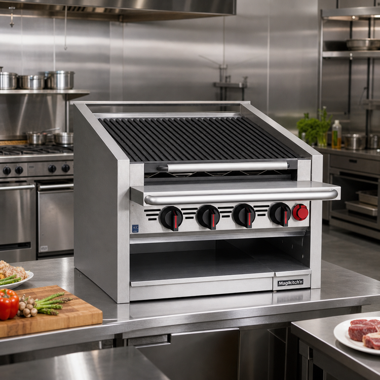 Product image #2 for Magikitch'n 48-Inch Countertop Gas Coal Charbroiler