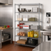 Thumbnail image #2 for Quantum 5-Shelf Wire Shelving Starter Kit, 54 x 14 x 74 Inches, Chrome Plated