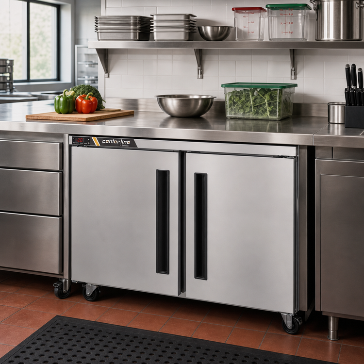 Product image #2 for Traulsen Centerline Compact Two-Section Work Top Undercounter Freezer, 36 Inch, Solid Doors