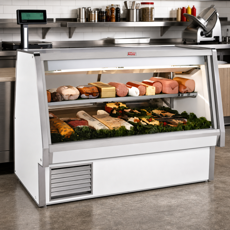 Product image #2 for Howard-McCray 34E Series 100.5-Inch Self-Contained Deli Meat & Cheese Service Case, Straight Glass, LED Lighting