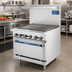 Thumbnail image #2 for Turbo Air Bake Tech Innovation Radiance 36-Inch Natural Gas Heavy Duty Range with Charbroiler Top and Standard Oven Base