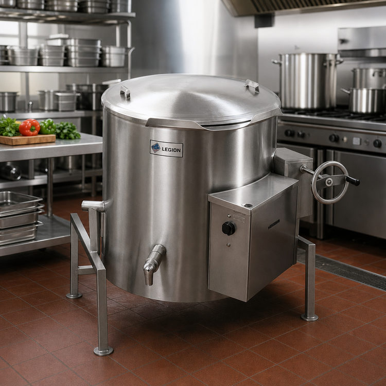 Product image #2 for Legion TWE-40 40-Gallon Electric Self-Contained Tilting Steam Kettle