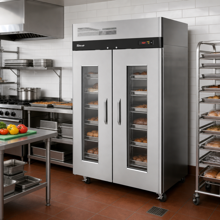 Product image #2 for Turbo Air M3 Series Two-Section Reach-In Heated Holding Cabinet with Glass Doors, 42.9 Cu. Ft., Stainless Steel