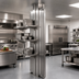 Thumbnail image #2 for Eagle Group Heavy Duty Back-to-Back Upright Assembly for Cantilevered Shelving System, 108 Inch, Floor-to-Ceiling Mount, Stainless Steel