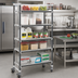 Thumbnail image #2 for Cambro Camshelving Elements XTRA 5-Tier Vented Mobile Starter Shelving Unit, 24 in. D x 54 in. L x 70-1/4 in. H, Speckled Gray