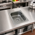 Thumbnail image #2 for Eagle Group Self-Rimming Drop-In Sink with No Deck, 1 Compartment, 22 x 22 x 13-1/2 Inch Bowl, Stainless Steel
