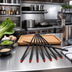 Thumbnail image #2 for Japanese-Style Black Chopsticks with Red Lacquer End, 9-3/4 Inch