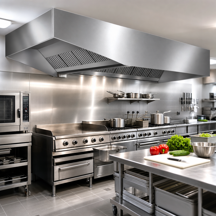 Product image #2 for SpecAir HES96-144 144" Wall Type Exhaust-Only Commercial Kitchen Hood