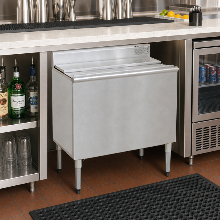 Product image #2 for Eagle Group 1800 Series Underbar Ice Chest with Sealed-In 7-Circuit Cold Plate, 24 x 20 Inch, 16-Inch Deep Bin, 73 lb Capacity