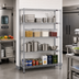 Thumbnail image #2 for EAGLEbrite Stationary 4-Tier Wire Starter Shelving Unit, 72 x 21 x 74 Inches, Zinc Finish