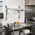 Thumbnail image #2 for Quantum WC14-CB2130C Cantilever Single Shelf Wall-Mount Wire Shelving Unit, 30 x 21 Inches, Chrome Plated