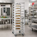 Thumbnail image #2 for Cres Cor Mobile Oval Tray Rack, Single Compartment, Full Height, Open Sides, 10-Tray Capacity