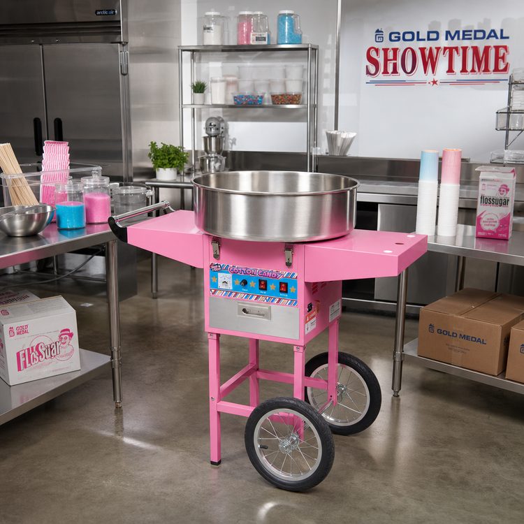 Product image #2 for Showtime Cotton Candy Machine with Cart, 120 Cones per Hour, 120V