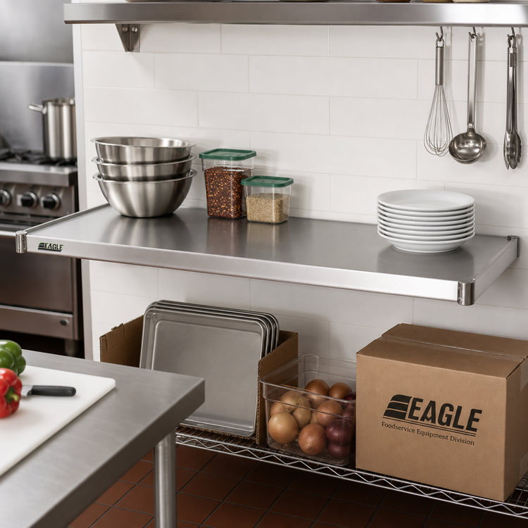 Product image #2 for Eagle Group 42-Inch x 21-Inch Solid Galvanized Shelf with Marine Edge