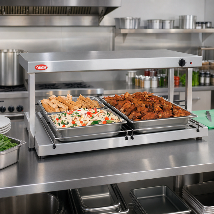 Product image #2 for Hatco Glo-Ray 18-Inch Wide Freestanding Heated Shelf with Adjustable Thermostat and Stainless Steel Top