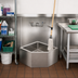 Thumbnail image #2 for Eagle Group Corner Floor-Mounted Mop Sink with Flush Edge, 24