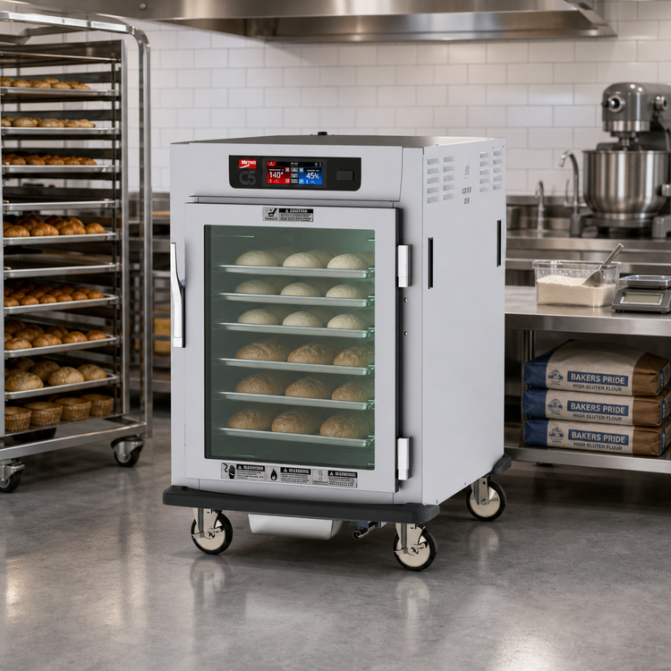 Product image #2 for Metro C5 9 Series 1/2 Height Mobile Controlled Humidity Heated Holding and Proofing Cabinet with Glass Door