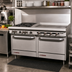 Thumbnail image #2 for Southbend S-Series 60-Inch Commercial Gas Restaurant Range with 2 Open Burners, 48-Inch Griddle, Standard Oven, and Cabinet Base